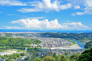 Wall Mural - 岩国城ロープウエー山頂駅展望台からの眺め　山口県岩国市