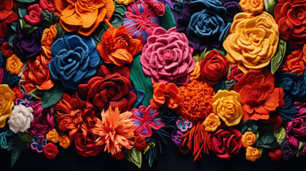 textile woven flowers
