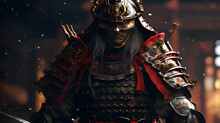 Samurai Warrior In Armor
