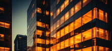 Modern Orange Metropolitan Cityscape.