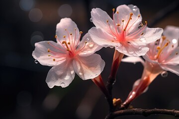 Aufkleber - Beautiful pink apple blossoms.