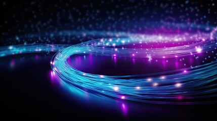 Wall Mural - Fiber optic cable background