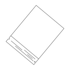 Poster - Empty paper blank flat monochrome isolated vector object. Tear off paper. Writing message. Editable black and white line art drawing. Simple outline spot illustration for web graphic design
