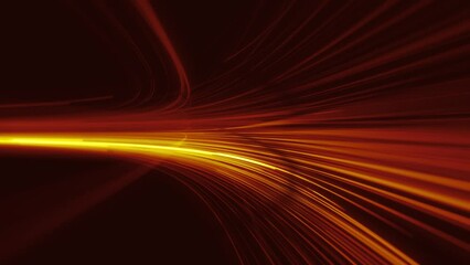 Poster - slow mo light strings particles background/ 4k animation of an abstract slow motion technology backg