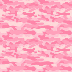 vector camouflage pattern for clothing design. Pink camouflage military pattern