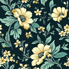 Wall Mural - Seamless Colorful Vintage Flowers Pattern.

Seamless pattern of Vintage Flowers in colorful style. Add color to your digital project with our pattern!