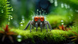 Macro Welt. Insekten in der Natur. Generiert mit KI