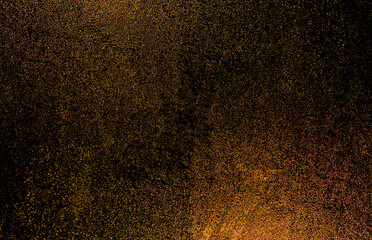 Black dark orange red brown shiny glitter abstract background with space. Twinkling glow stars effect. Like outer space, night sky, universe. Rusty, rough surface, grain.