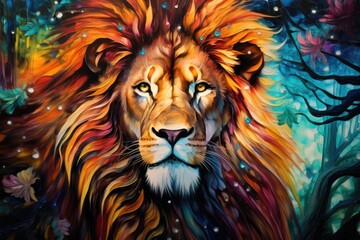  A majestic lion in its natural habitat