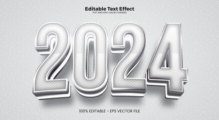 Wall Mural - 2024 editable text effect in modern trend style