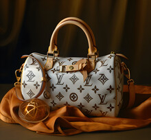 Louis Vuitton leather women handbag  generative ai