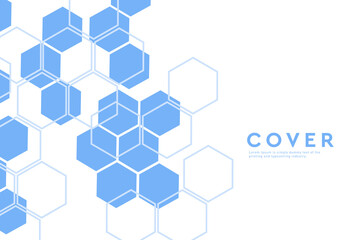 pattern lines hexagon in blue colors. backdrop geometric seamless honeycomb for advertising, poster,