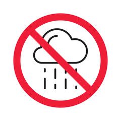 No cloud icon. Forbidden 
clouds icon. No clouds vector sign. Prohibited calling vector icon. Warning, caution, attention, restriction flat sign design. Do not 