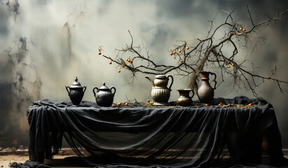 Wall Mural - Mystical still life in a room. AI generated