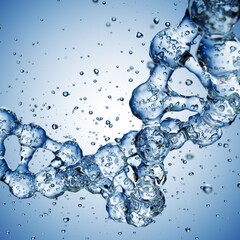 Canvas Print - Splashes of water shaped of a DNA molecule. 3d render