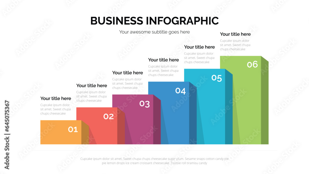 Chart Business Infographic With Six Steps Suitable For Presentation Chart business infographic with six steps suitable for presentation