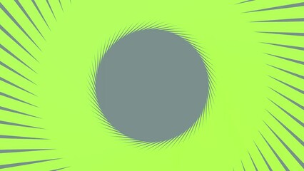 Poster - Rotating gray-green intro intro in the form of a circle and stripes. Rendering animation.