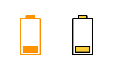 Wall Mural - Battery icon set for web and mobile app. battery charging sign and symbol. battery charge level