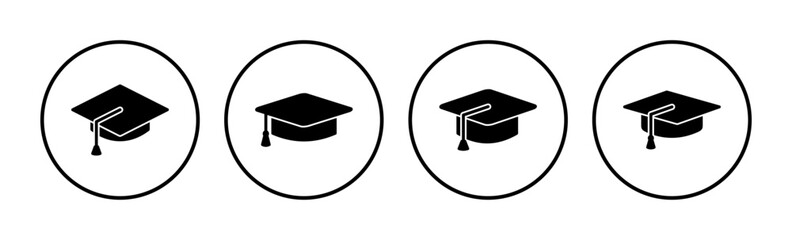 Wall Mural - Education icon vector. graduation cap icon vector