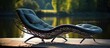 Outdoor chaise longue providing relaxation in nature