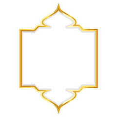 Wall Mural - Islamic frame line Thailand retro frame pattern exotic borders golden elegant text box banner clipart