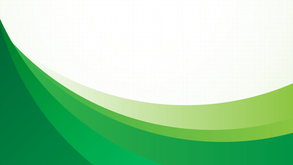 Aufkleber - abstract Green line wave background. Green paper waves abstract banner design. Elegant wavy vector background