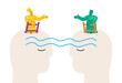 People Listen and Support Each Other, Male and Female Characters Chatting. Empathy Concept. Colorful vector illustration