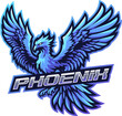 Blue phoenix esport mascot 