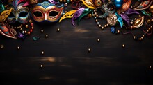 Carnival Mask On A Dark Background