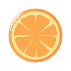 Canvas Print - slice orange fresh fruit icon