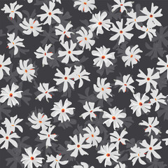 Wall Mural - A seamless pattern of Night jasmine flowers. vector illustration. flower background.