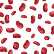 A seamless pattern of Kidney beans. vector illustration.