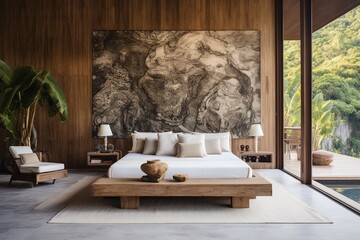 Wall Mural - Room interior inspired by wooden, natural materials and colours