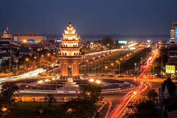 Independence Monument in Phnom Penh, Cambodia, Southeast Asia