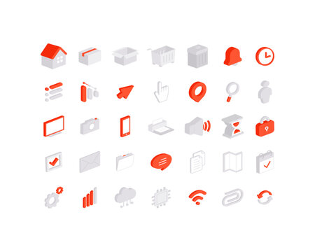basic simple icon collection illustration