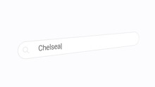 Typing Chelsea On The Search Box