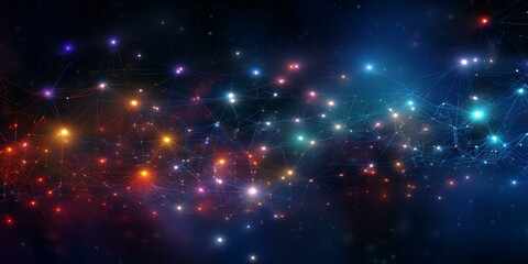 technology business neural network data background 