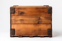 Wooden Crate On White Background