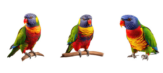 Wall Mural - wildlife rainbow lorikeet illustration wild animal, nature feather, parrot green wildlife rainbow lorikeet