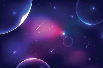 vector gradient galaxy abstract blue or purple background banner or poster design