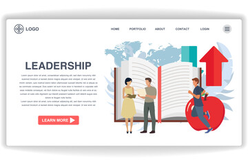 Wall Mural - a man is running. website page leadership. modern flat design concept of web page design for website