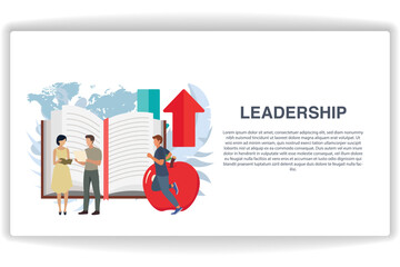 Wall Mural - a man is running. website page leadership. modern flat design concept of web page design for website