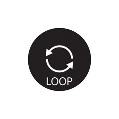 Canvas Print - loop icon vector