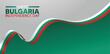 abstract Bulgaria waving flag for independence day background with waves vector 