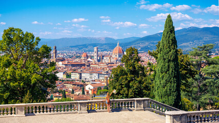 Wall Mural - Cityscape of Florence in Italy- Firenze- tour tourism, travel destination