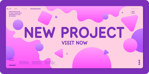 Poster - Composition with geometric shapes. Abstract background for design.