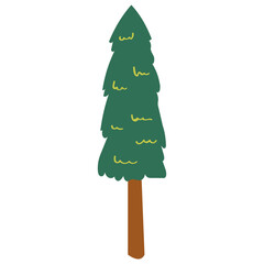 Sticker - Pine tree flat illustration