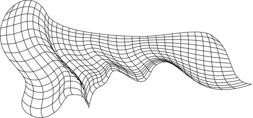 Net flying waving. Texture wave textile. Fabric square cells sea wind. Vector illustration rolling hills. Flag windy stream flow. Network structure surface checkered background sport lines border.