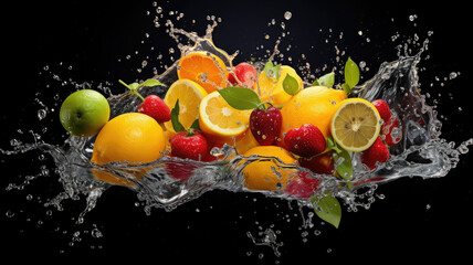  Dynamic [Fruit] Splash: Black Background in Fluid Photography