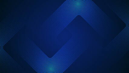 Poster - Dark blue simple abstract background with lines in a geometric style as the main element.